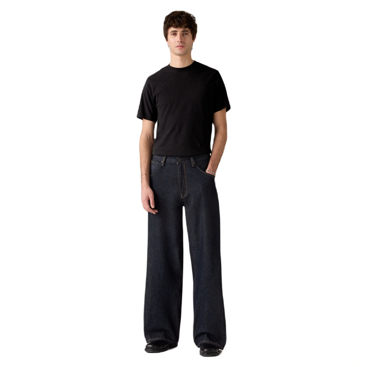 Twisted Baggy Wide Leg Men'S Jeans
