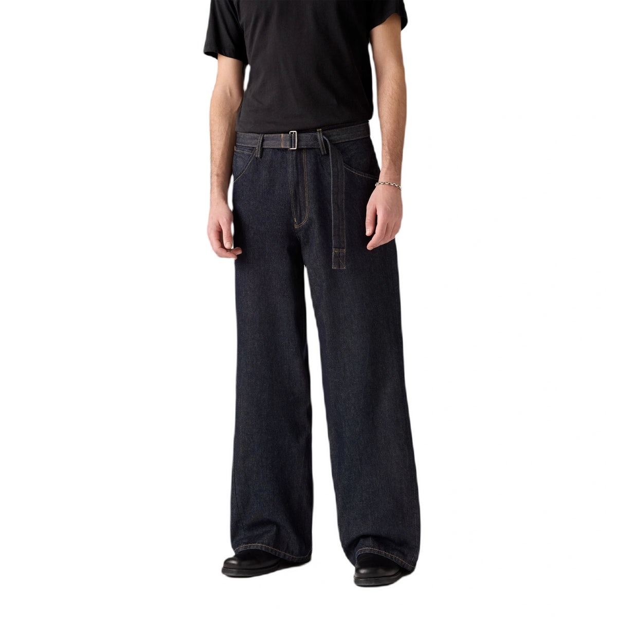 Twisted Baggy Wide Leg Men'S Jeans
