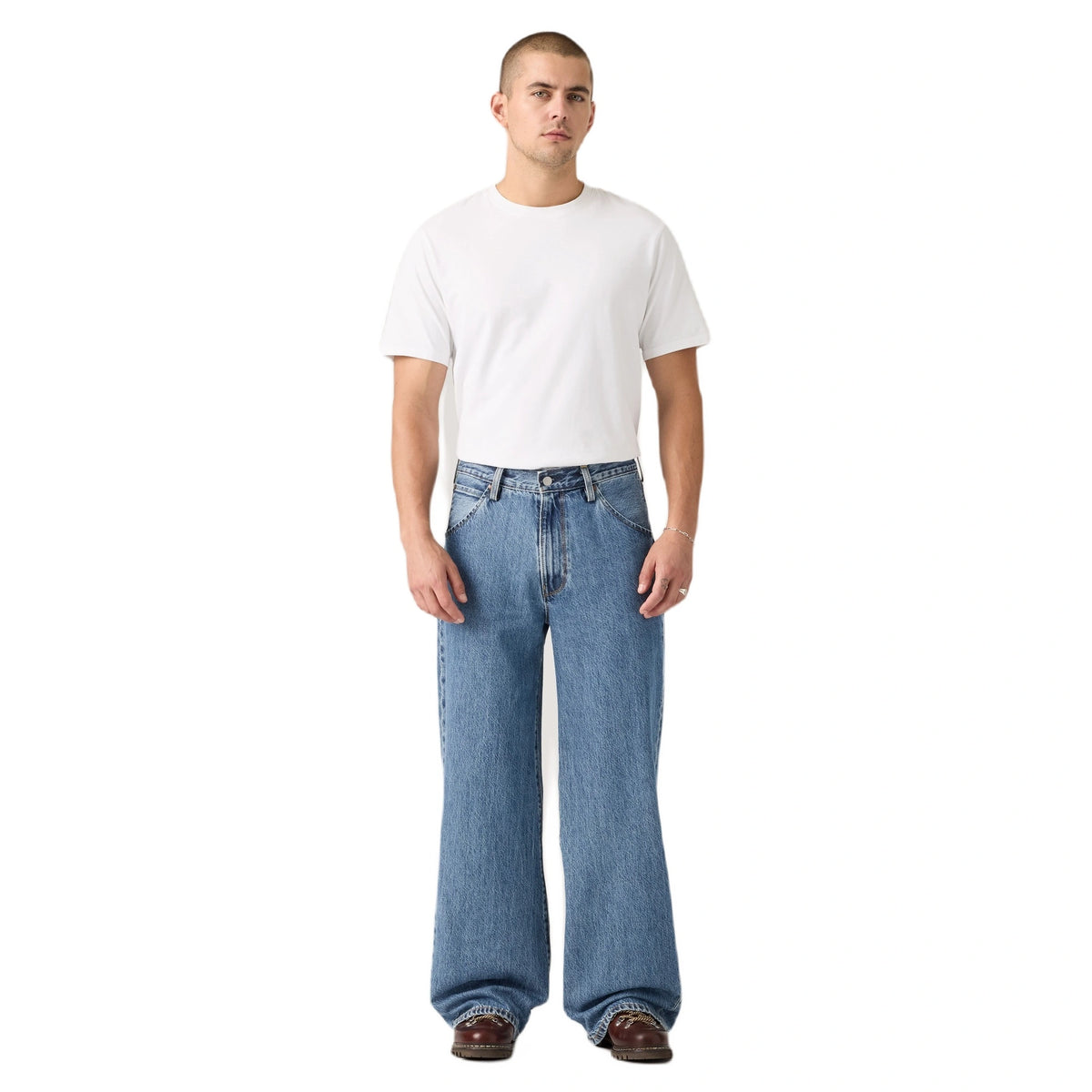 Twisted Baggy Wide Leg Men'S Jeans