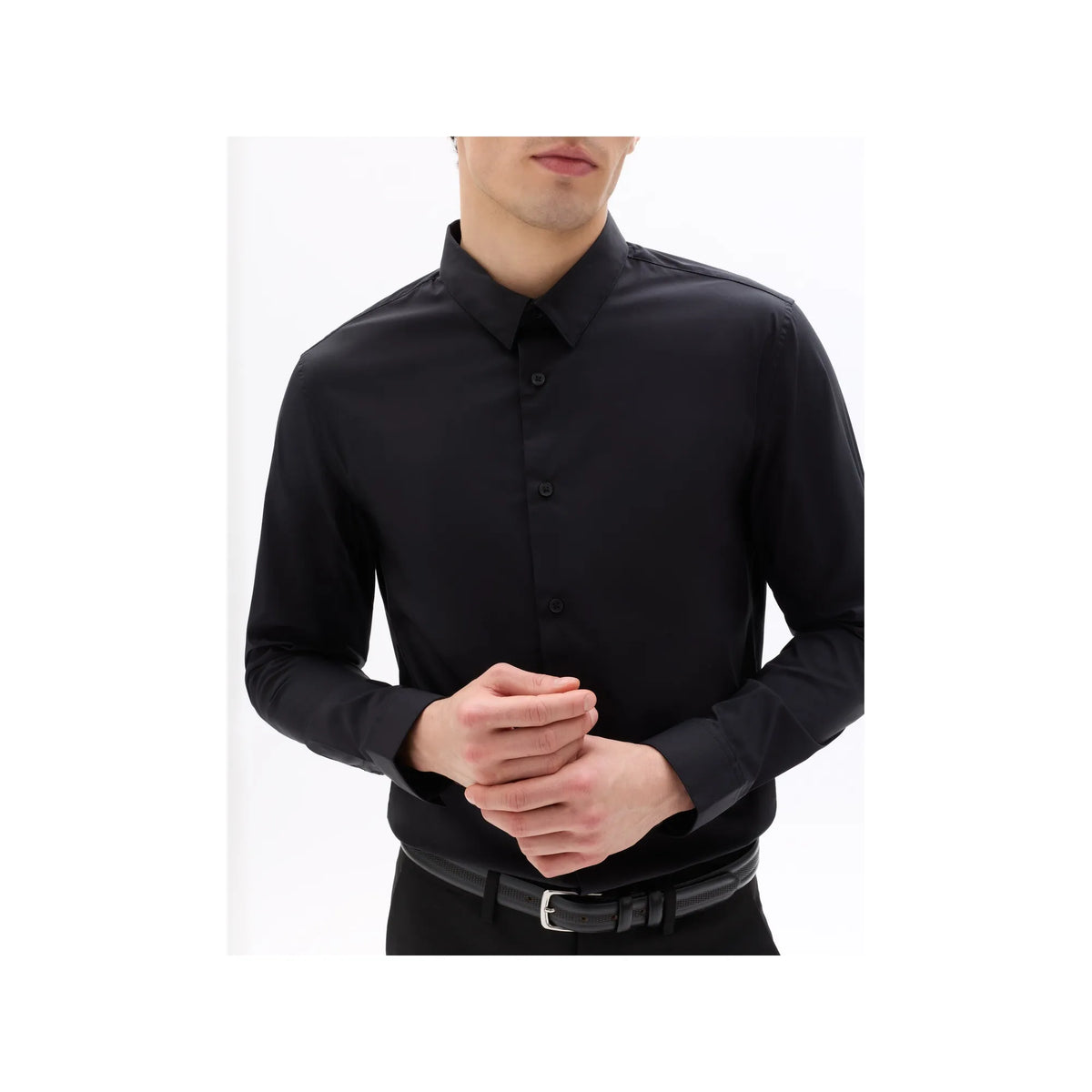 Slim Fit Stretch Cotton Shirt