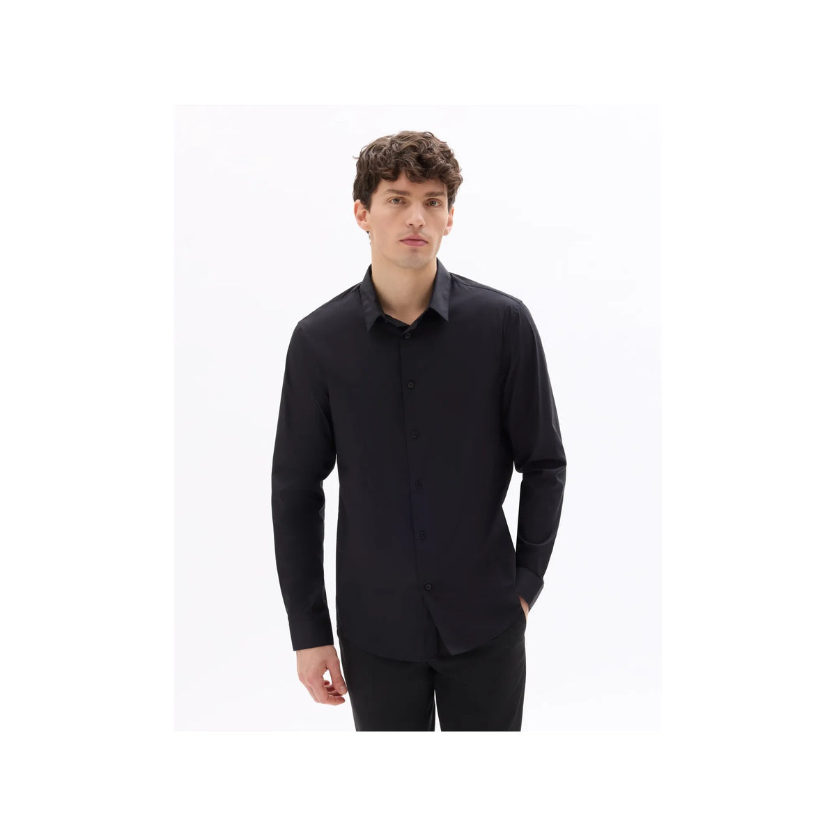 Slim Fit Stretch Cotton Shirt