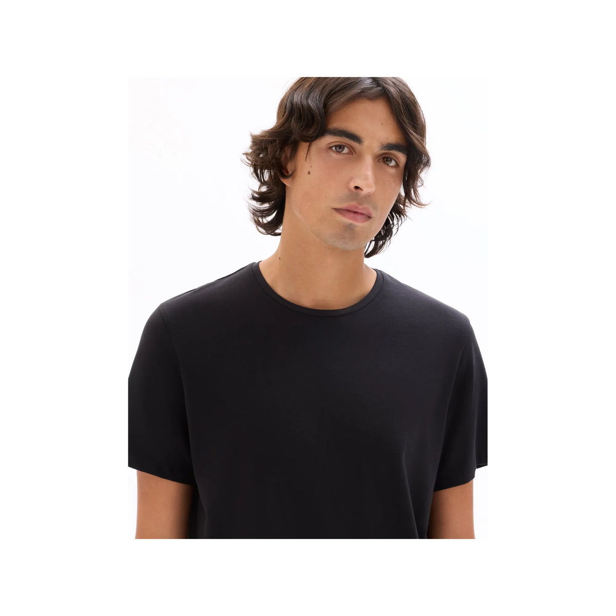 Slim Round-Neck T-Shirt In Stretch Cotton