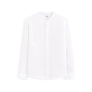 Regular Shirt With Mandarin Collar, 100% Linen