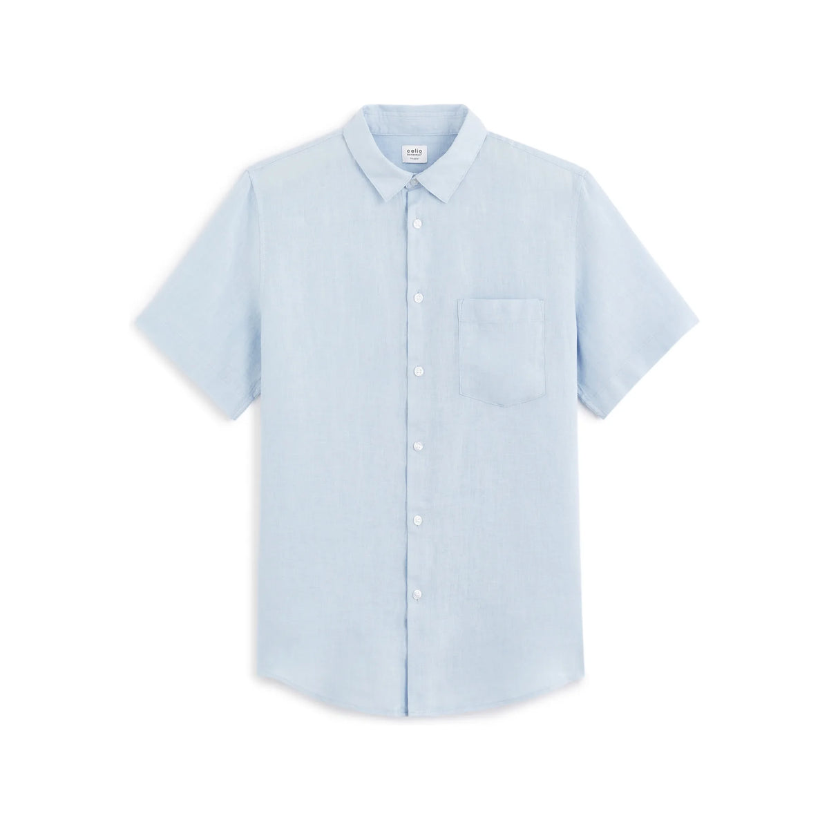 100% Linen Regular Fit Short-Sleeved Shirt