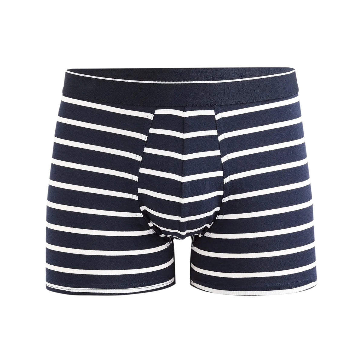 Printed Stretch Cotton Boxer Shorts - Navy