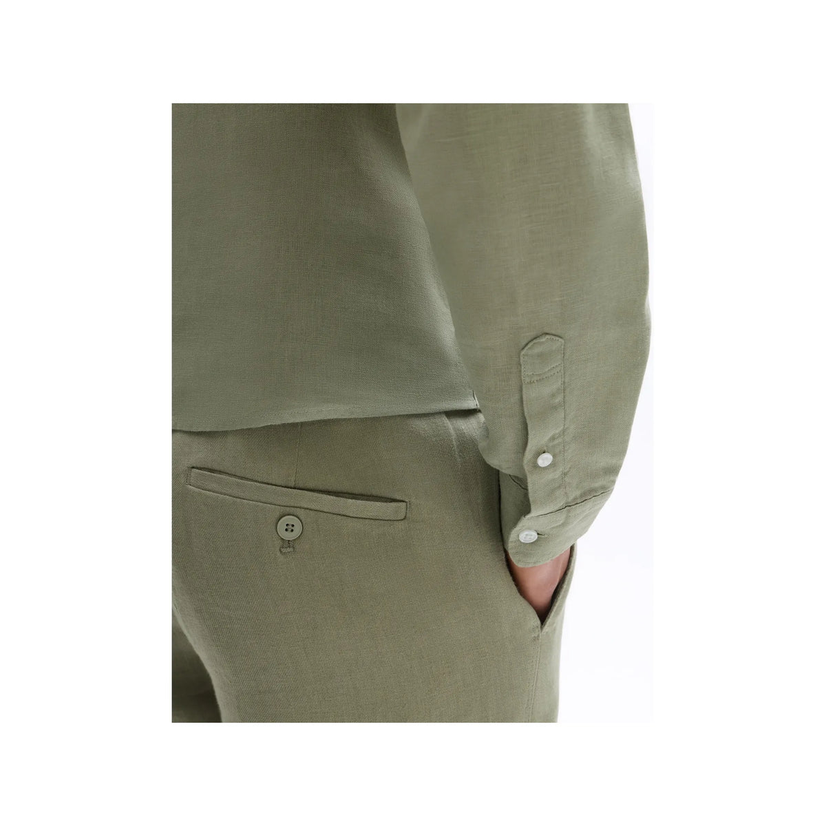 Straight-Leg Trousers, 100% Linen
