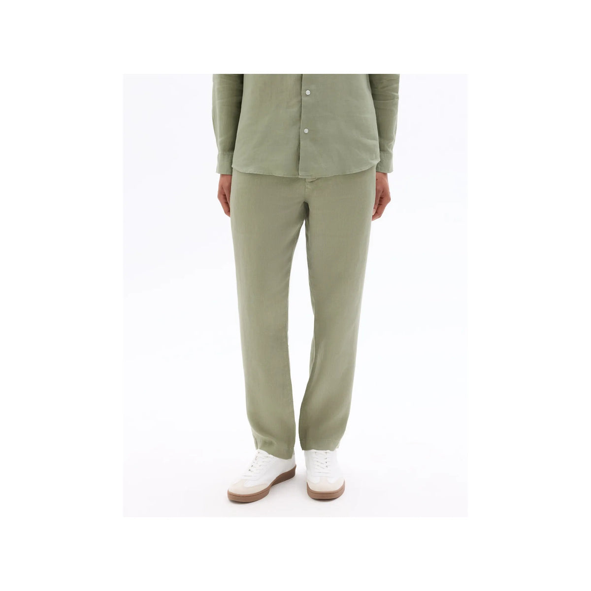 Straight-Leg Trousers, 100% Linen