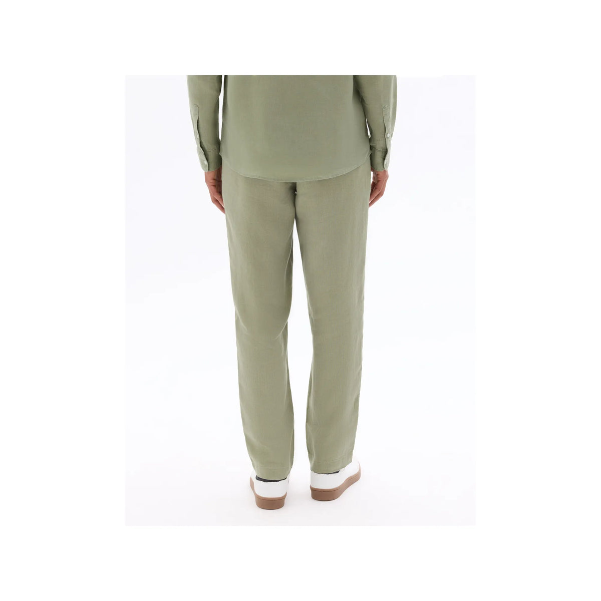 Straight-Leg Trousers, 100% Linen