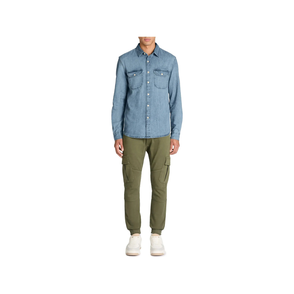 Slim Fit Stretch Cotton Cargo Pants