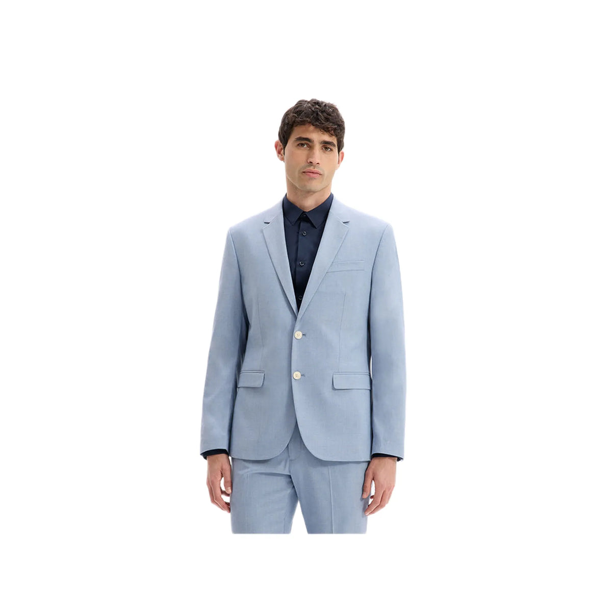 Slim Stretch Suit Jacket - Chambray
