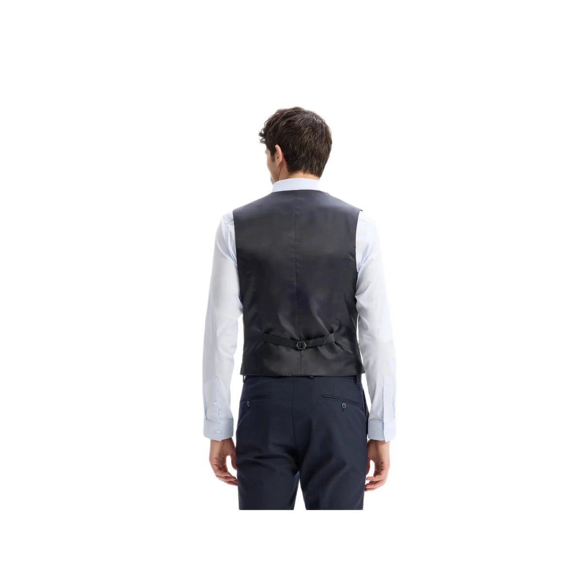 Slim Stretch Suit Vest - Navy