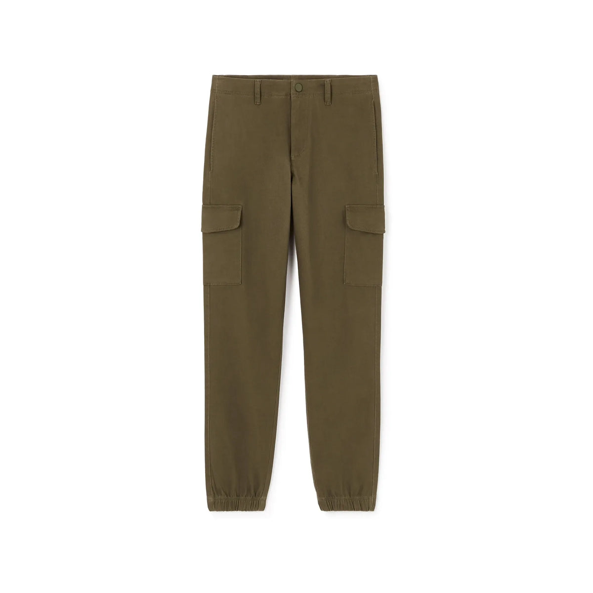 Slim Stretch Cotton Cargo Pants - Khaki