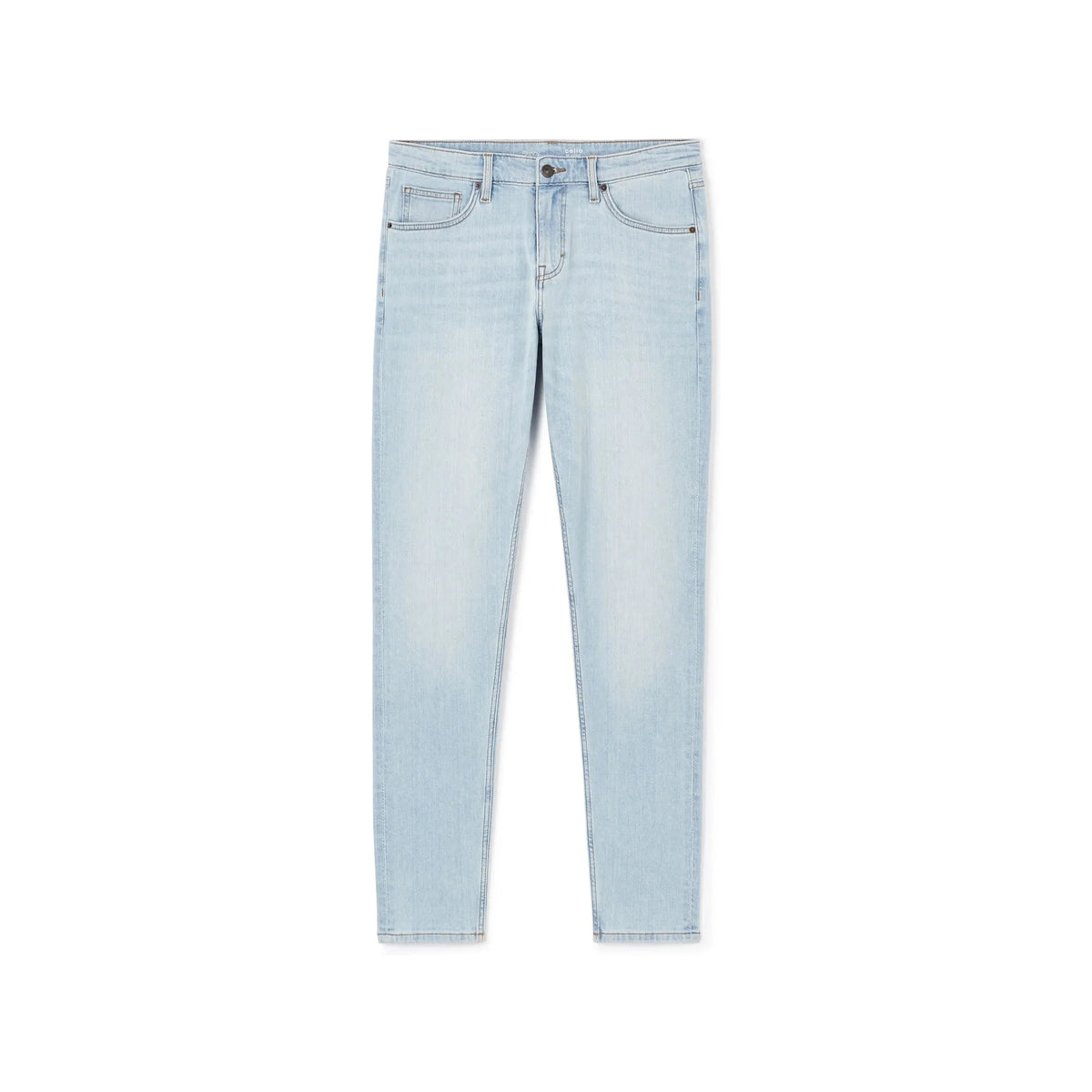 Stretch Cotton Skinny Jeans - Light Blue