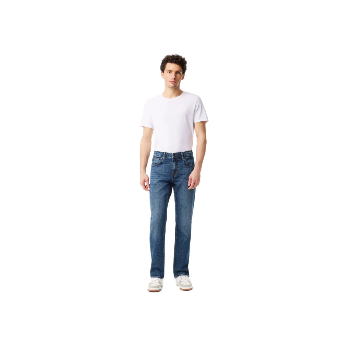 C.5 Regular Stretch Cotton Jeans, 3 Lengths - Stone Blue