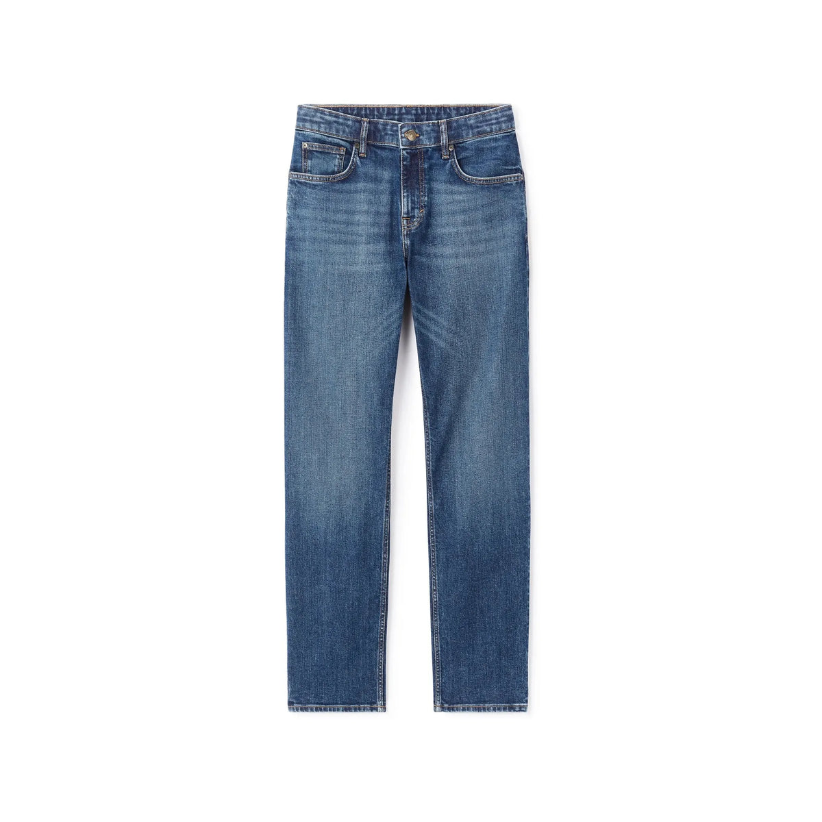 C.5 Regular Stretch Cotton Jeans, 3 Lengths - Stone Blue