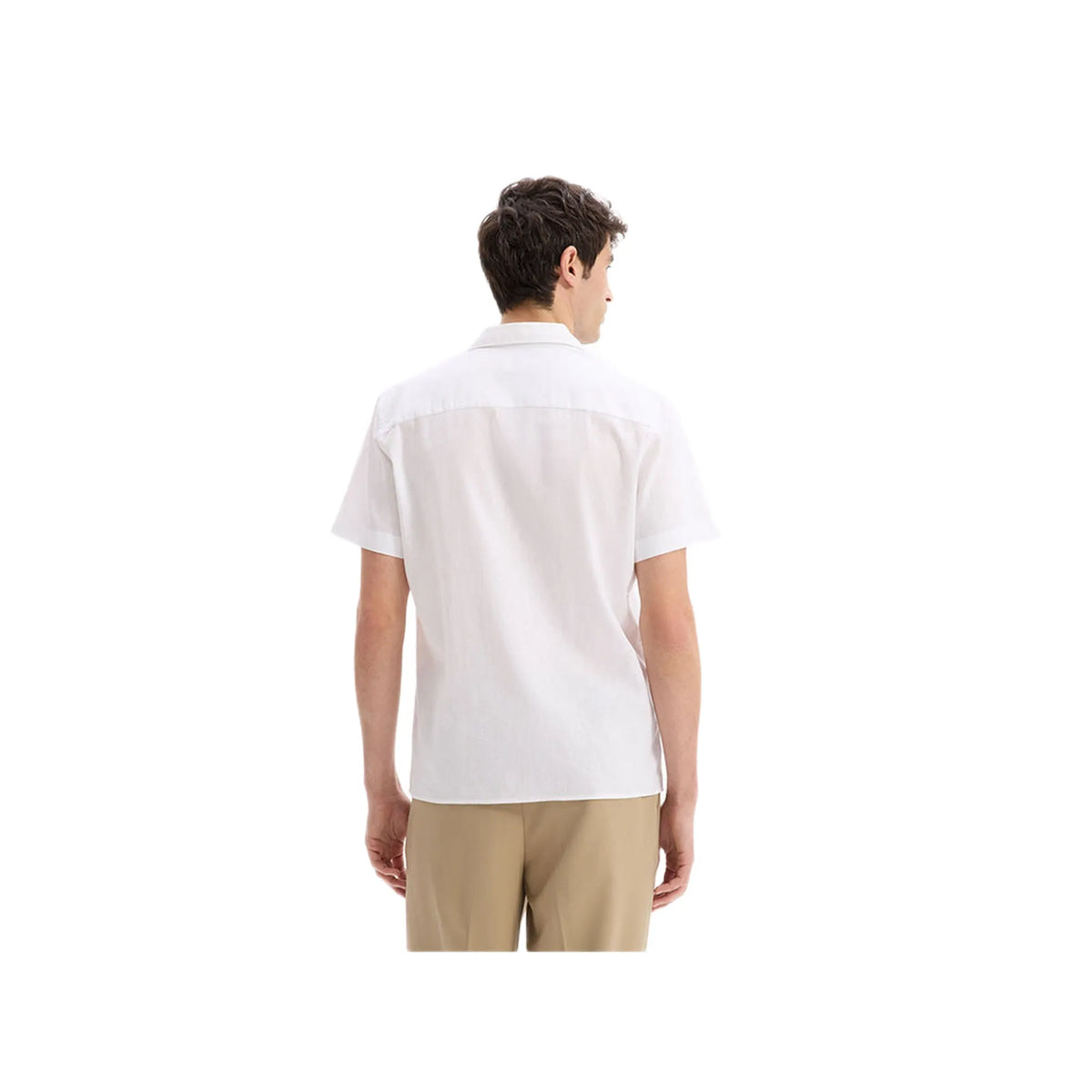 Regular Linen And Cotton Shirt - White
