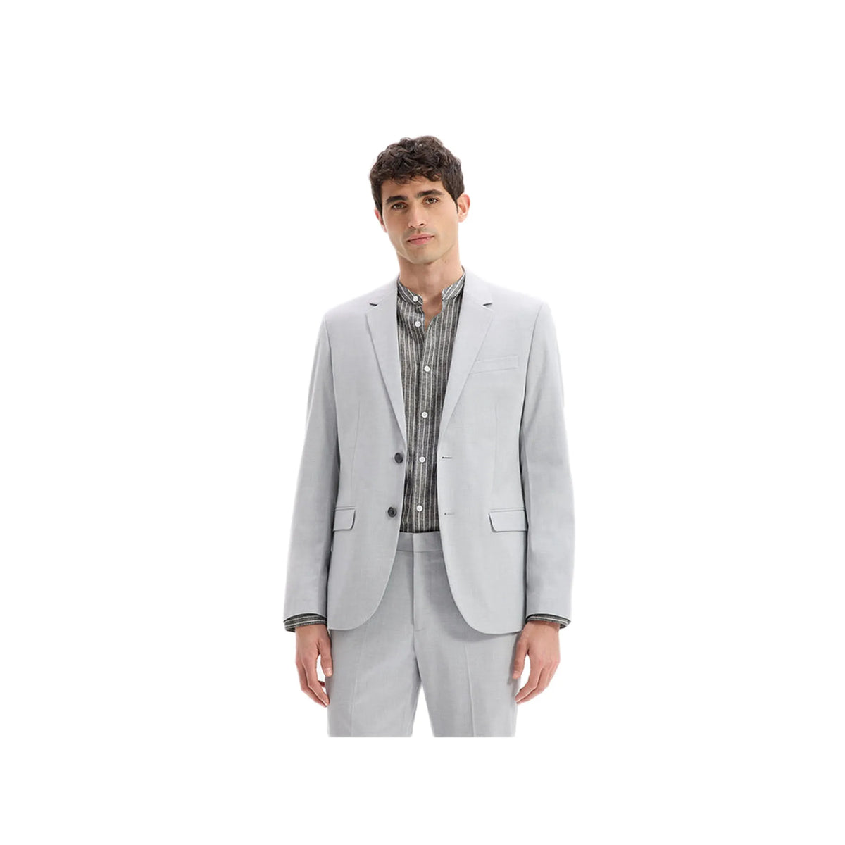 Slim Stretch Suit Jacket - Light Gray