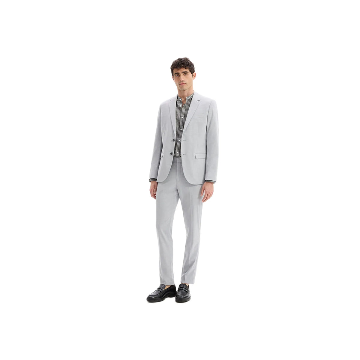 Slim Stretch Suit Jacket - Light Gray