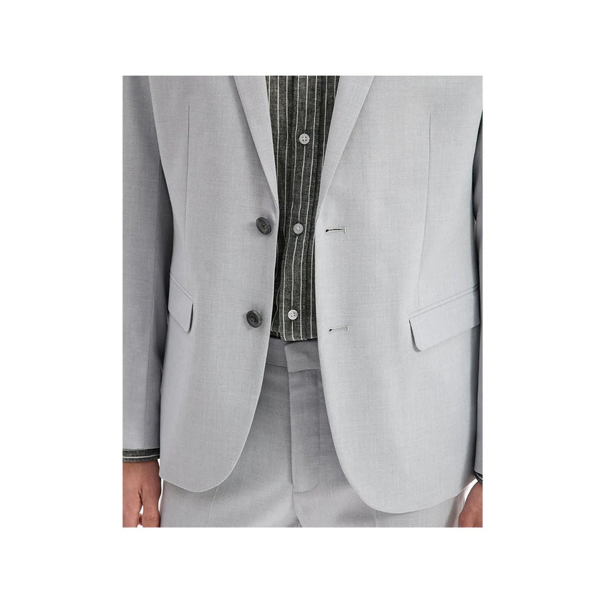 Slim Stretch Suit Jacket - Light Gray