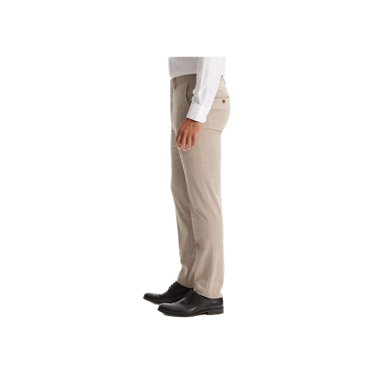 Slim Stretch Suit Pants - Beige