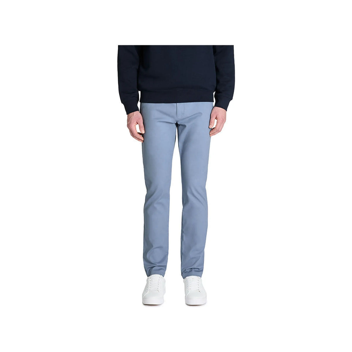 Slim-Fit Stretch Cotton Chino Pants - Light Blue