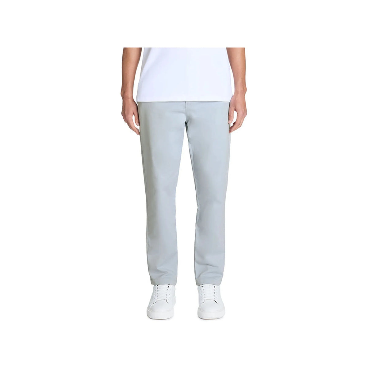 100% Stretch Cotton Slim Chinos - Light Blue