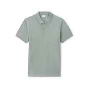 Straight Pique Polo Shirt 100% Cotton - Gray Green