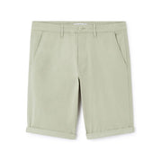 Stretch Cotton Bermuda Shorts - Khaki
