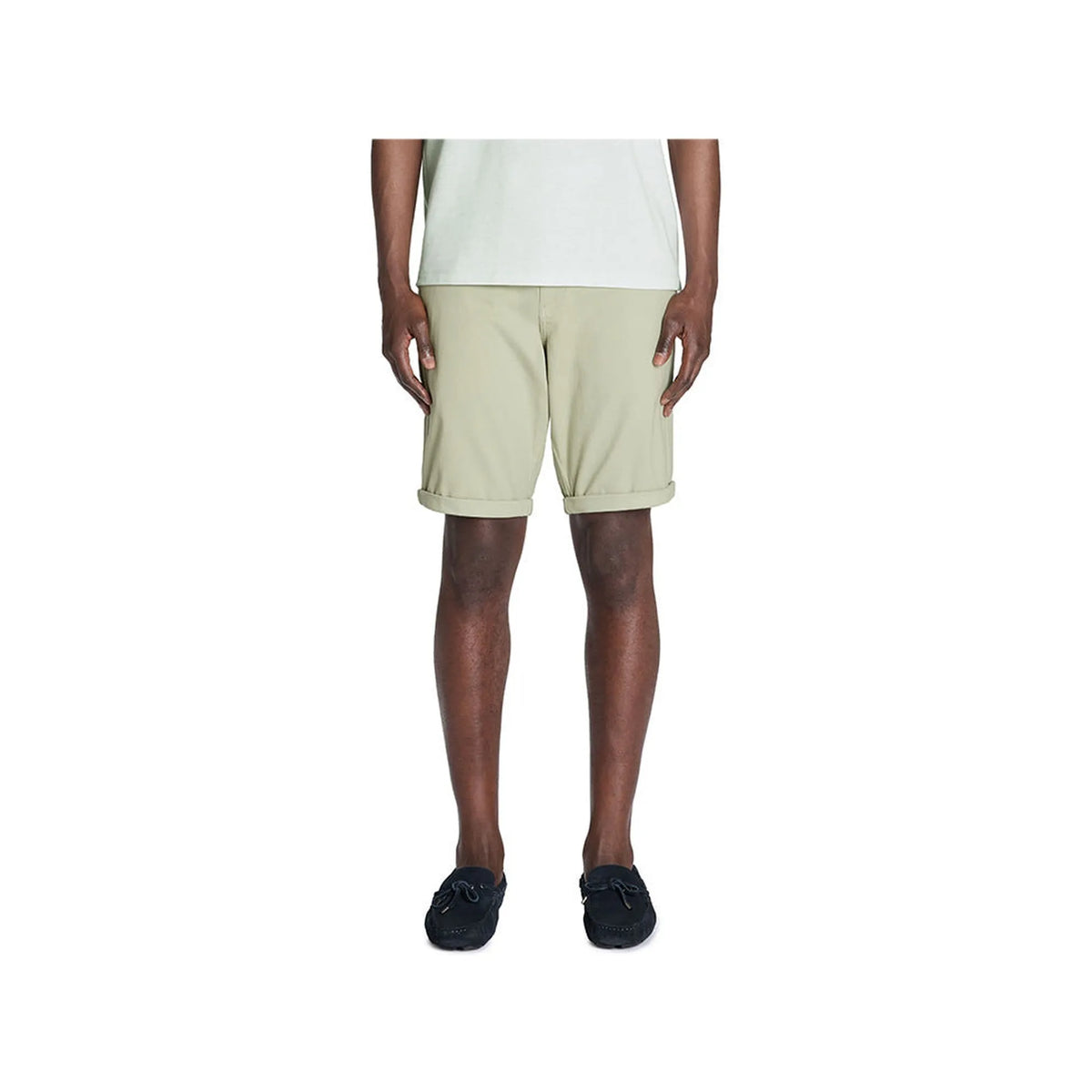 Stretch Cotton Bermuda Shorts - Khaki