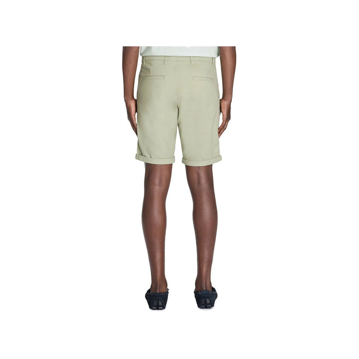 Stretch Cotton Bermuda Shorts - Khaki