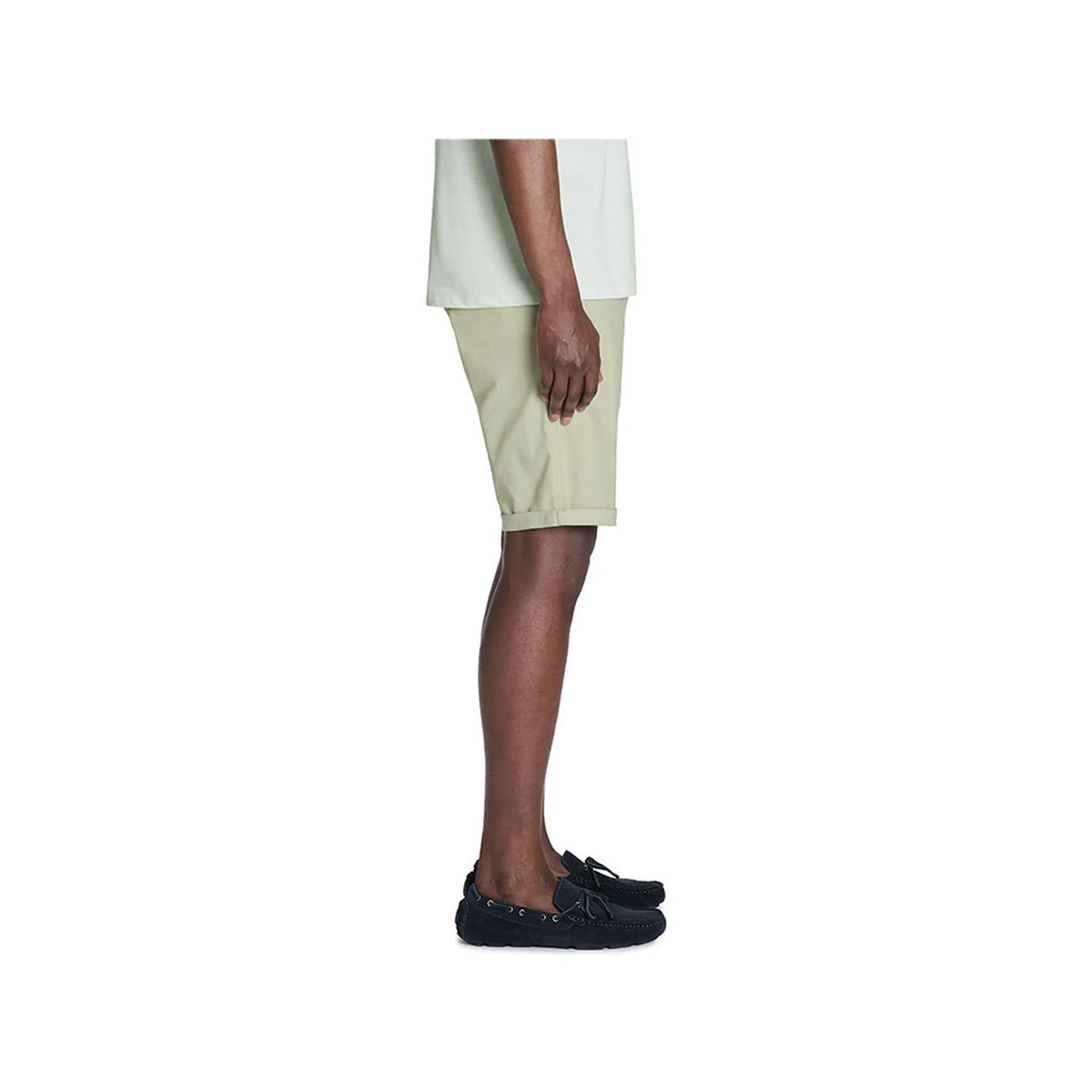 Stretch Cotton Bermuda Shorts - Khaki