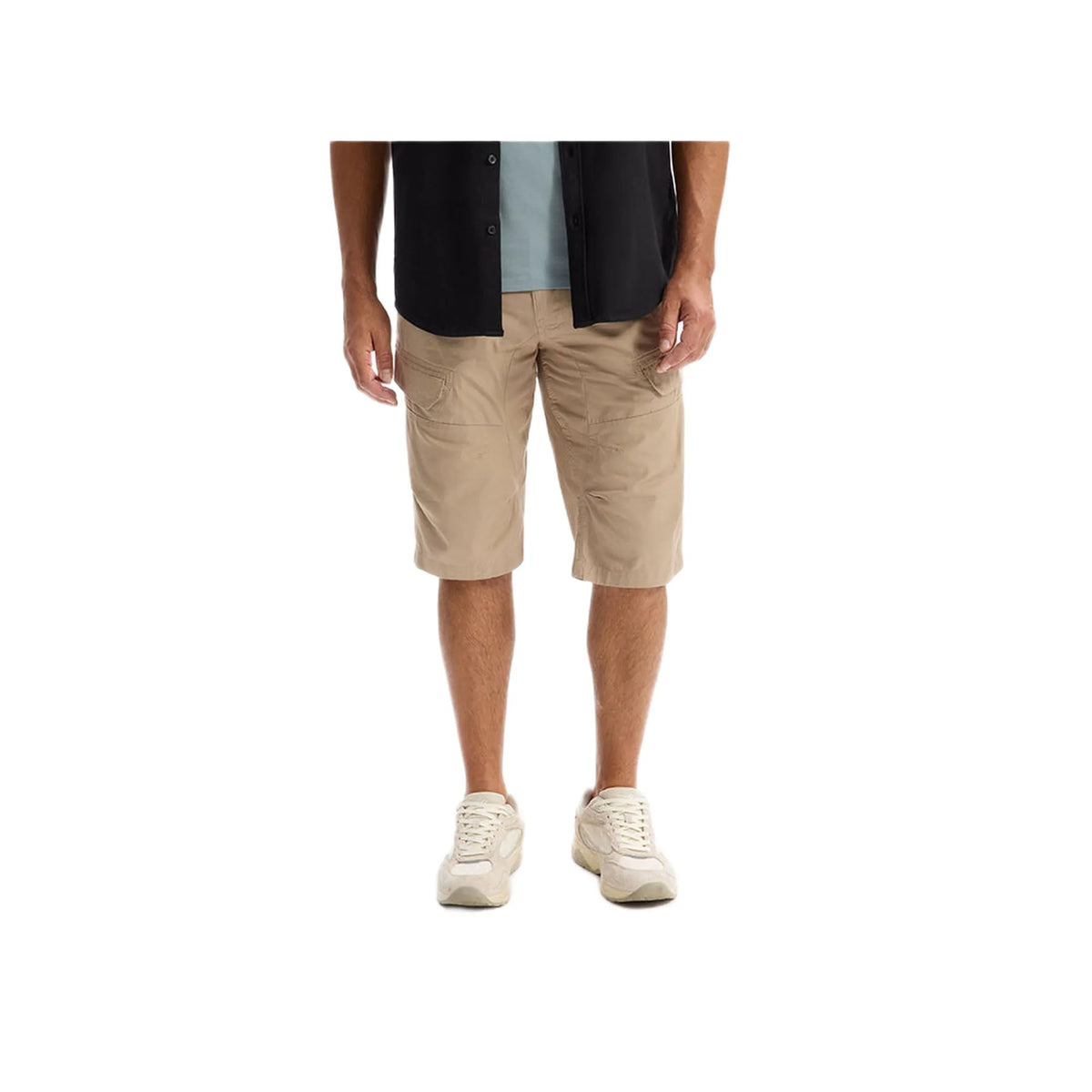 100% Cotton Bermuda Shorts - Beige