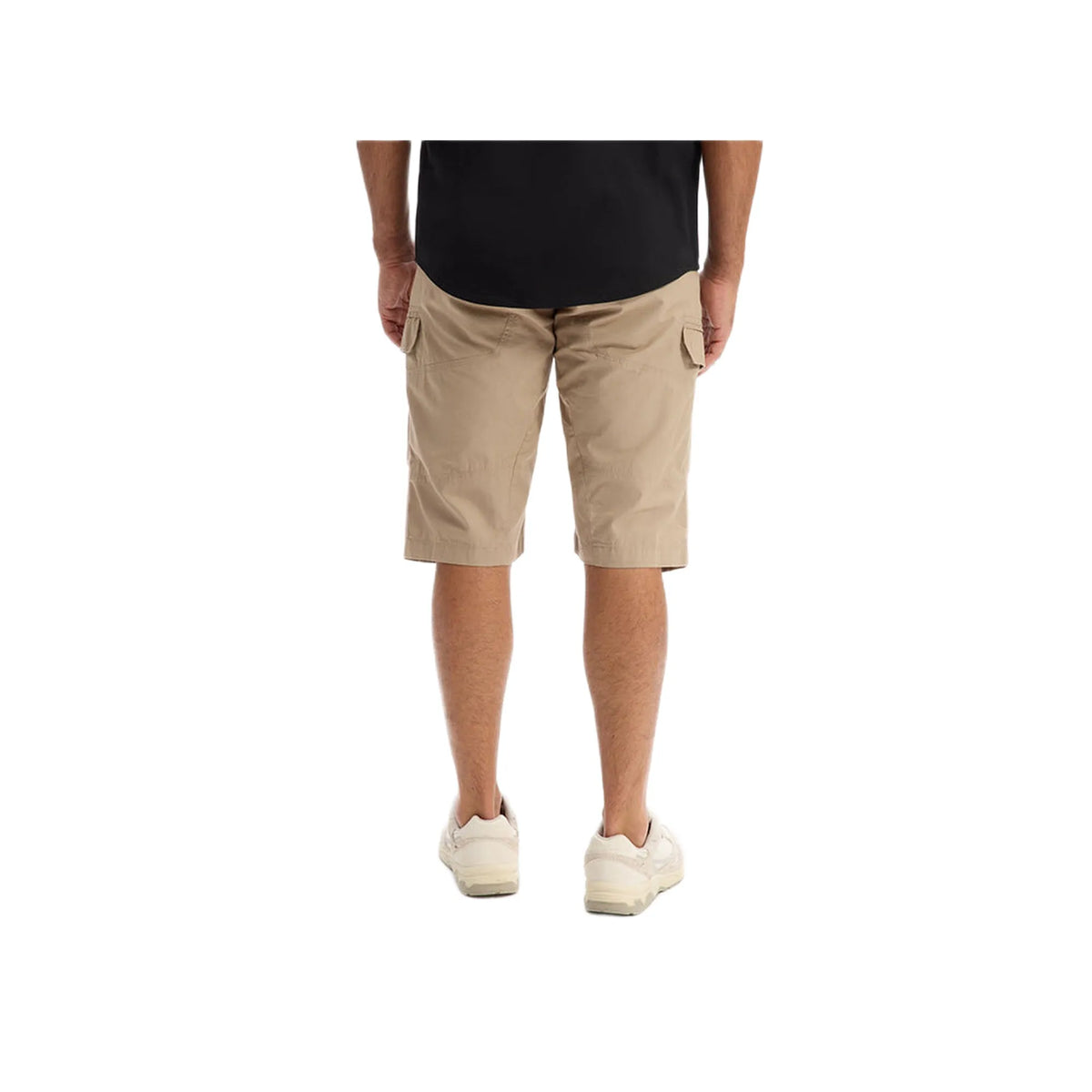 100% Cotton Bermuda Shorts - Beige
