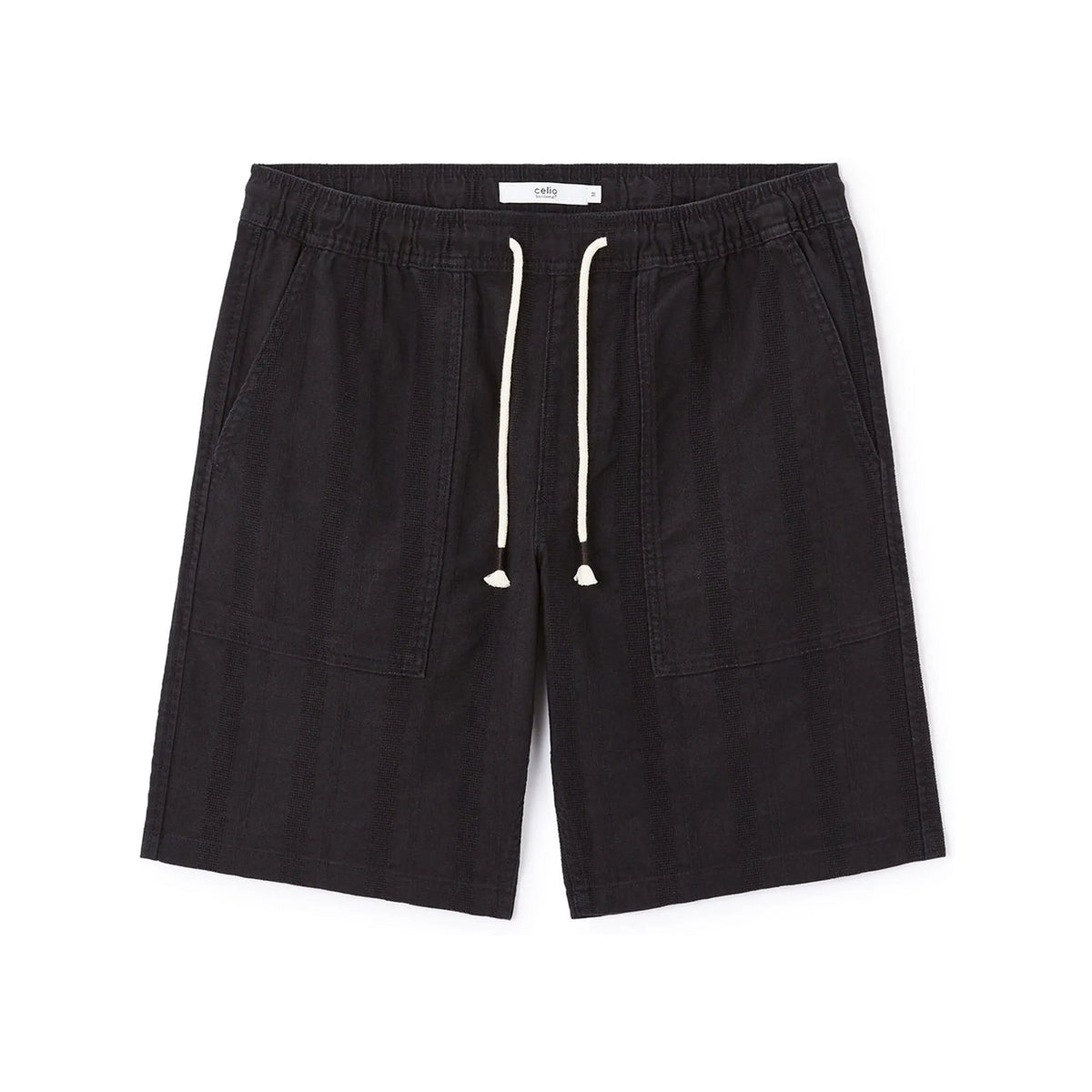 100% Cotton Bermuda Shorts - Black