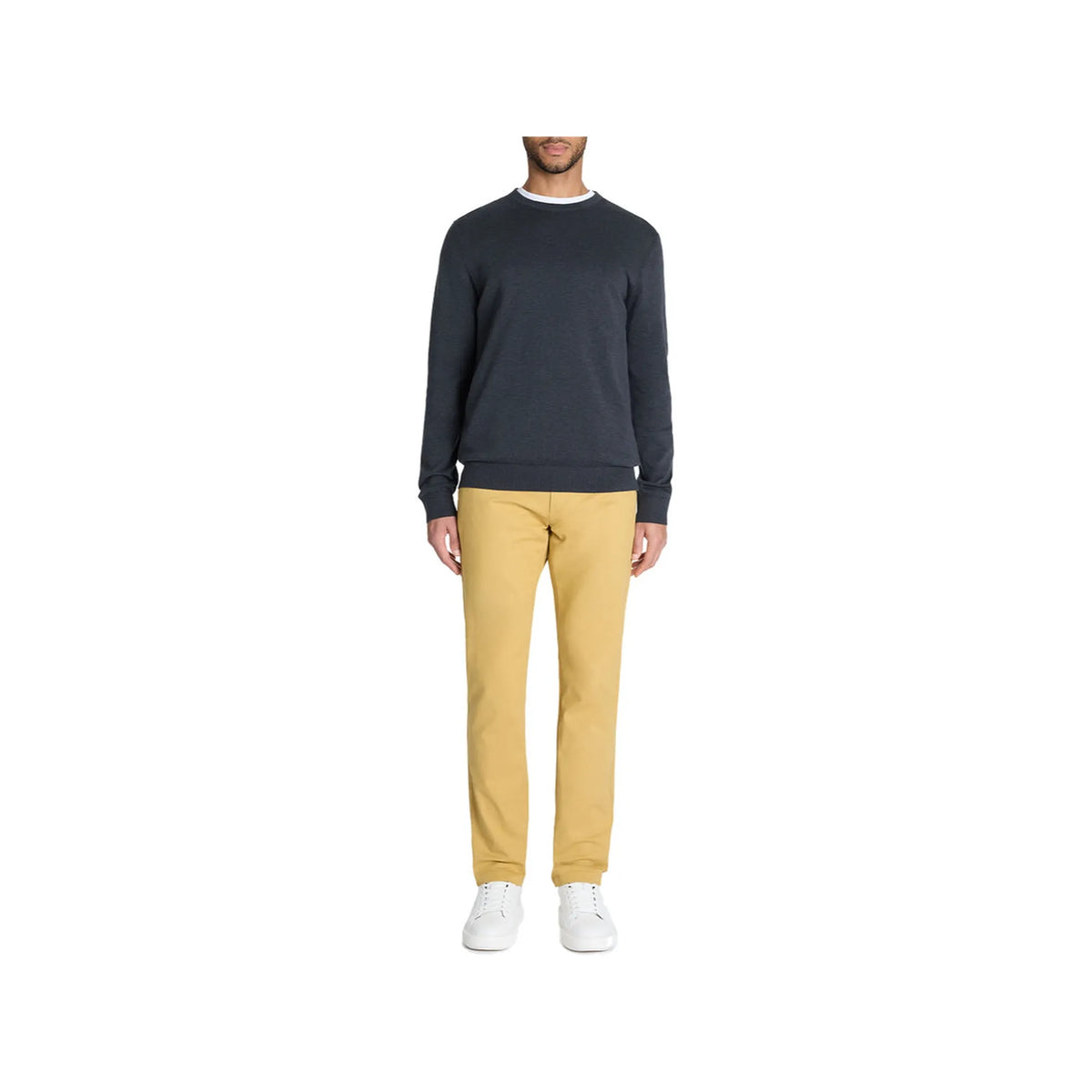 Slim-Fit Stretch Cotton Chino Pants - Yellow