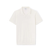 Slim-Fit 100% Cotton Knit Polo Shirt - Beige