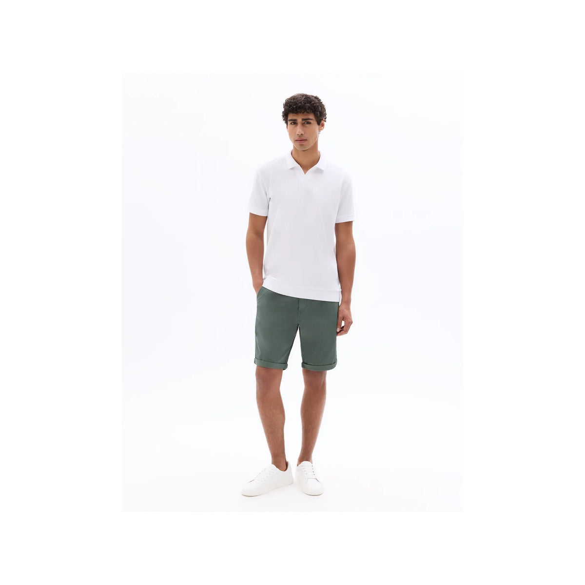 Stretch Cotton Chino Bermuda Shorts