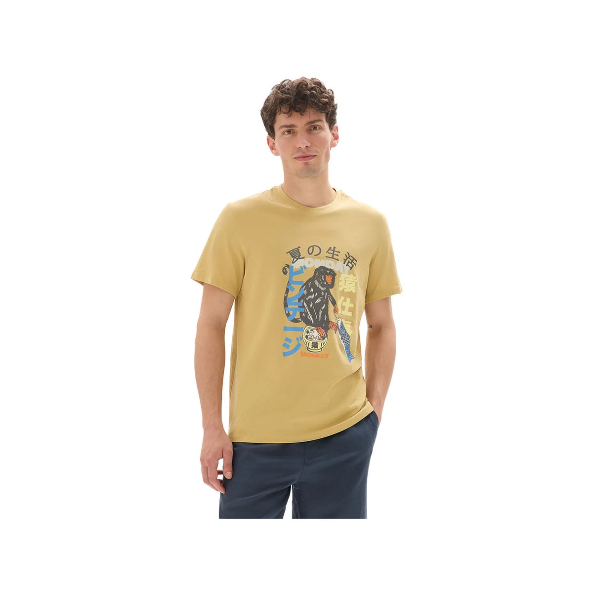Regular Round Neck T-Shirt Asian Print