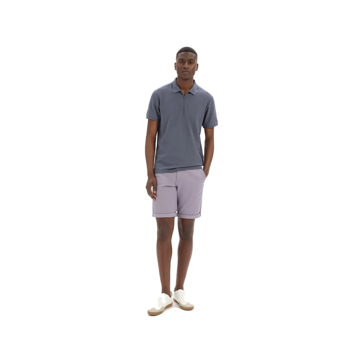 Slim Cotton Blend Polo Shirt