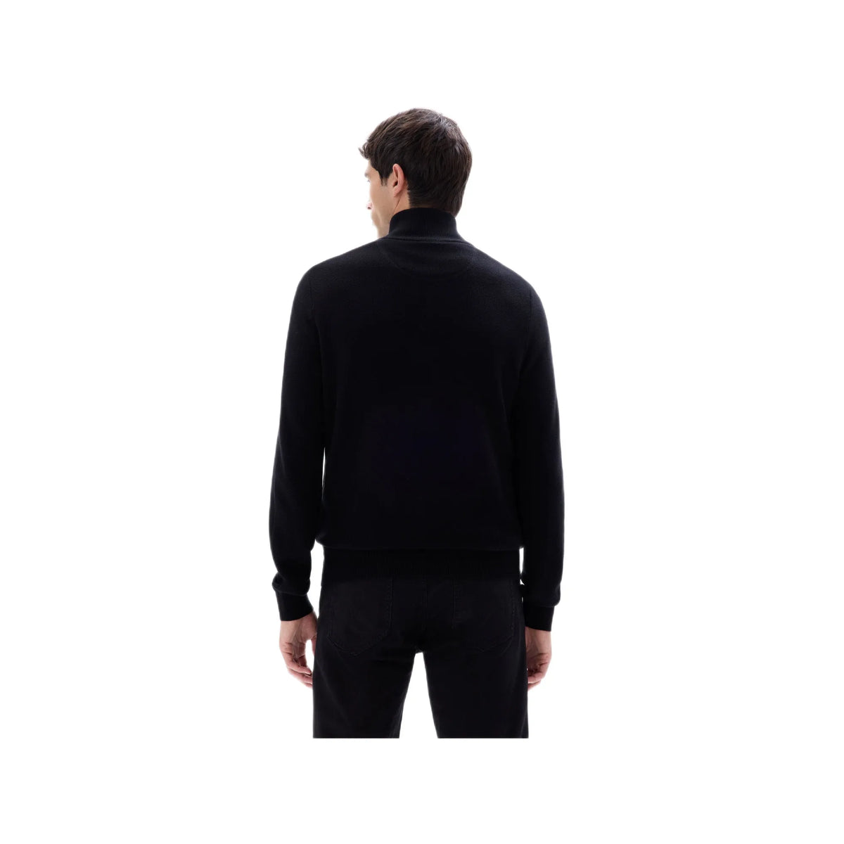 Zipped Mock-Neck Cardigan
