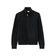 Zipped Mock-Neck Cardigan