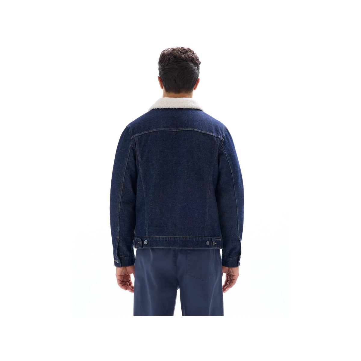 Sherpa-Lined Denim Jacket