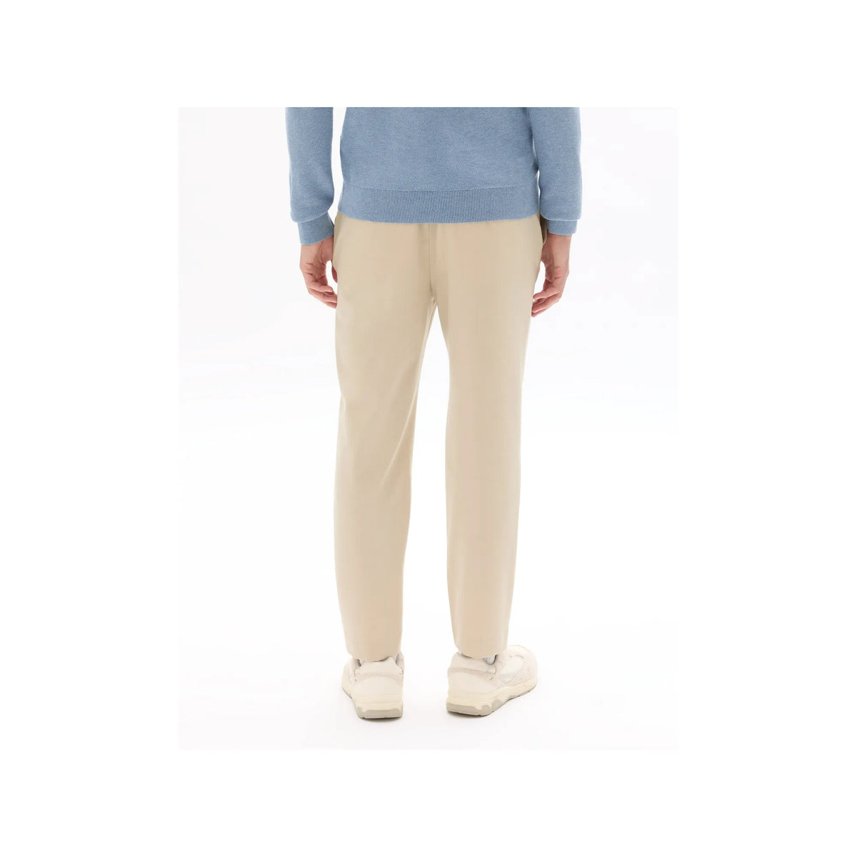 Light Beige All-Day Slim Stretch Ankle-Length Pants