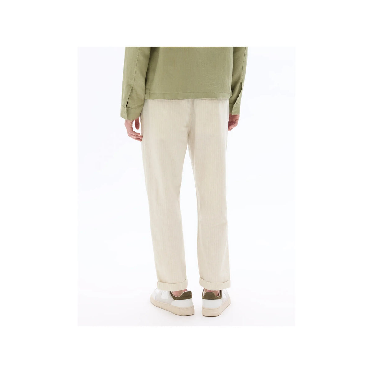 Striped Linen And Cotton Pants