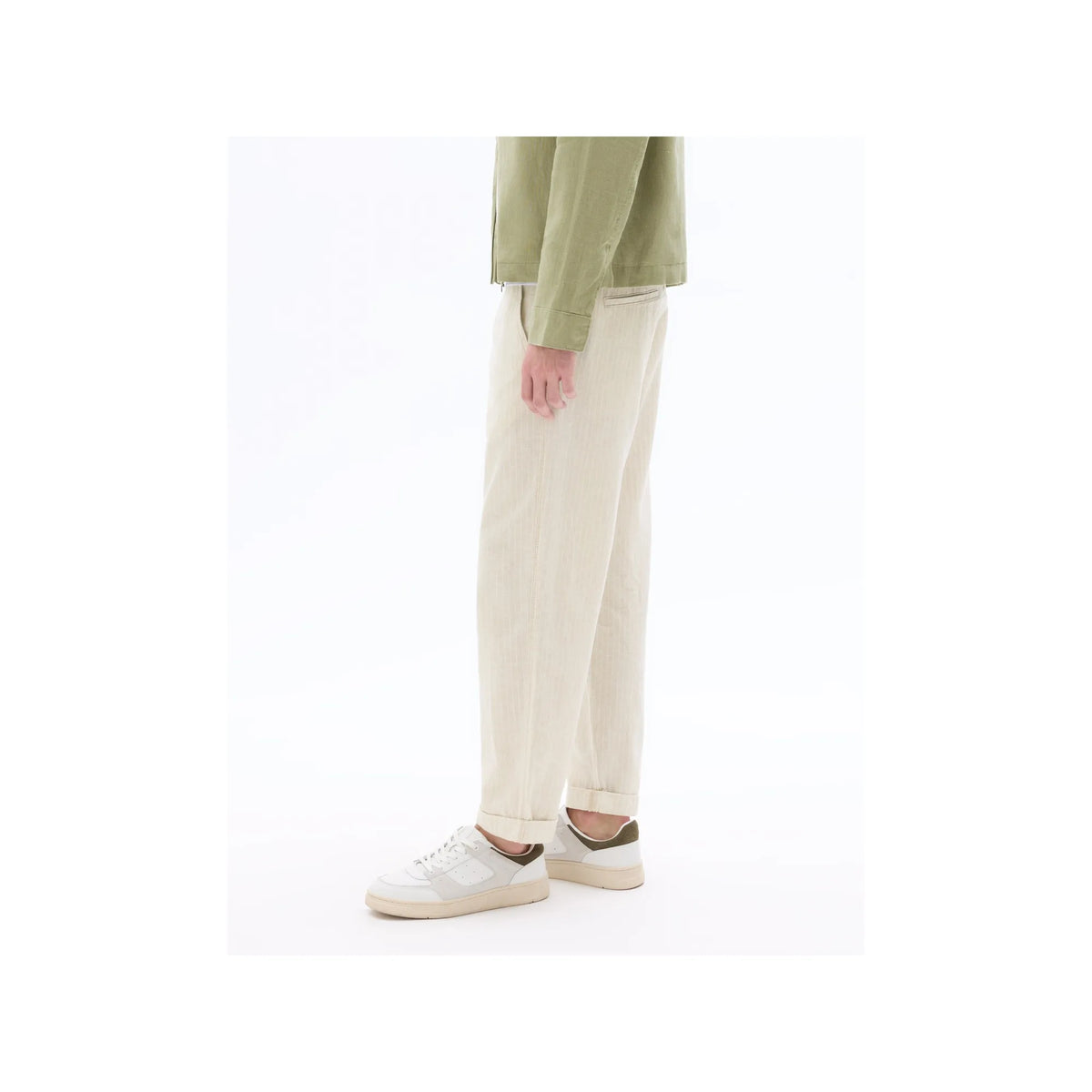 Striped Linen And Cotton Pants