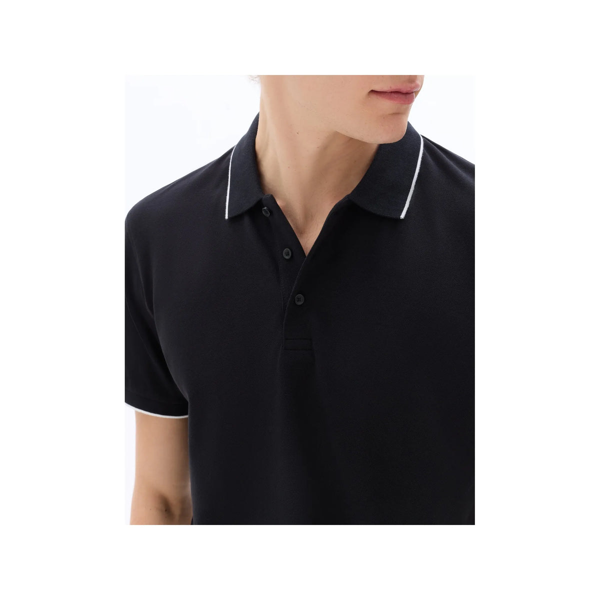 Black 100% Cotton Regular Fit Piqu?© Polo