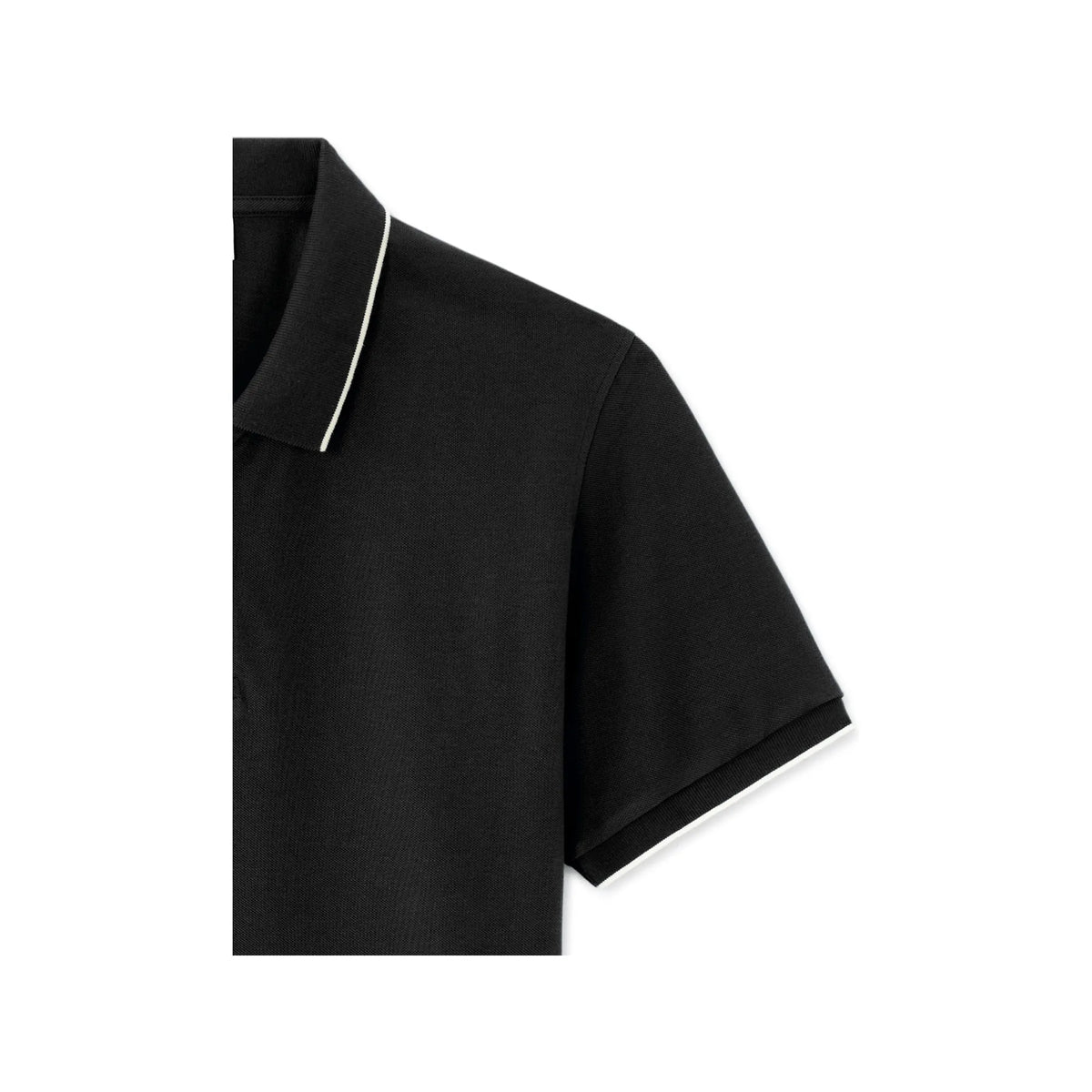 Black 100% Cotton Regular Fit Piqu?© Polo