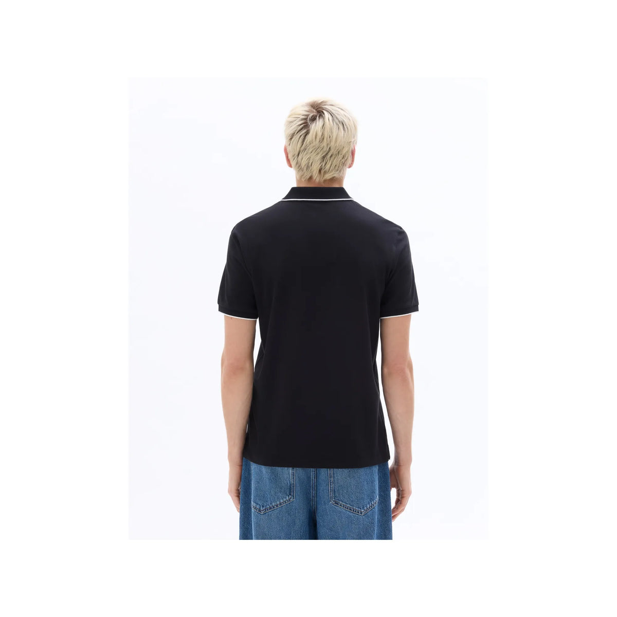 Black 100% Cotton Regular Fit Piqu?© Polo