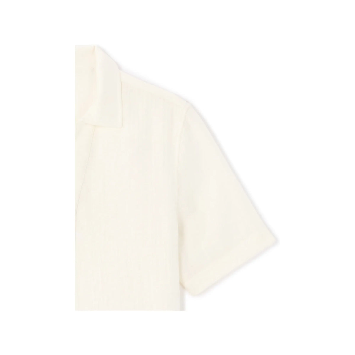 Short-Sleeved Regular Fit Textured Popover Shirt