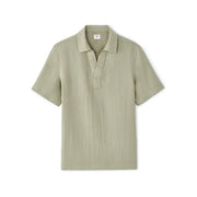 Textured Regular Fit Short-Sleeved Tunic Shirt